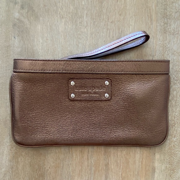 Kate Spade Metallic Bronze Wristlet - Picture 1 of 4